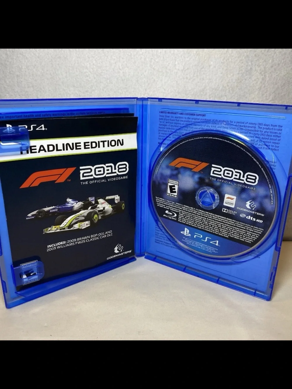 F1 2020 & F1 2018 Headline Edition PlayStation 4 PS4 Racing Games Bundle Lot CIB